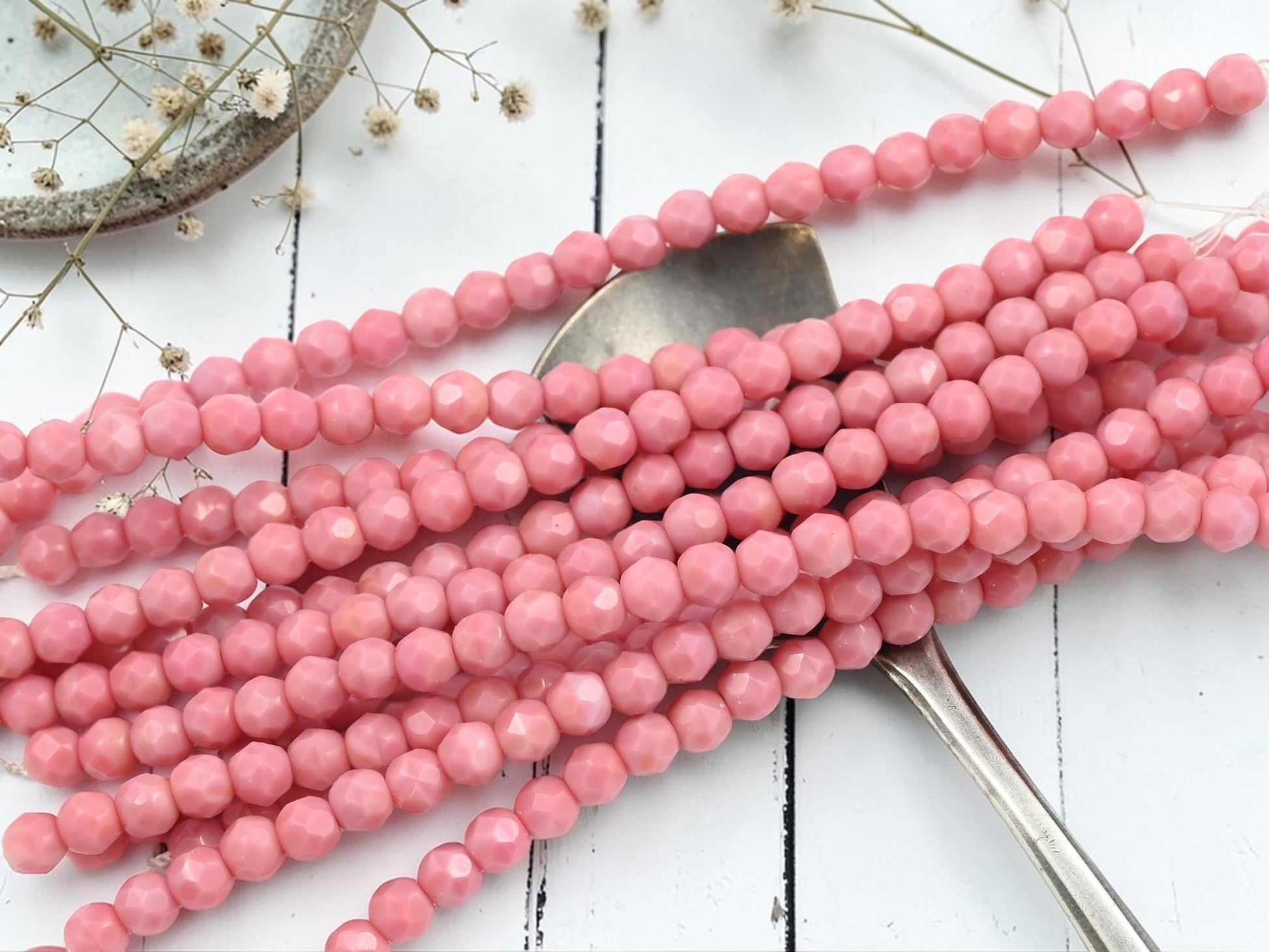 Picasso Beads - Czech Glass Beads - Round Beads - Fire Polished Beads - 25pcs - 5mm - (1694)