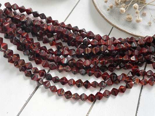 Czech Glass Beads - Old Stock Beads - Lucerna Bicone - Bicone Beads - Spacer Beads - 6mm - 25pcs - (274)