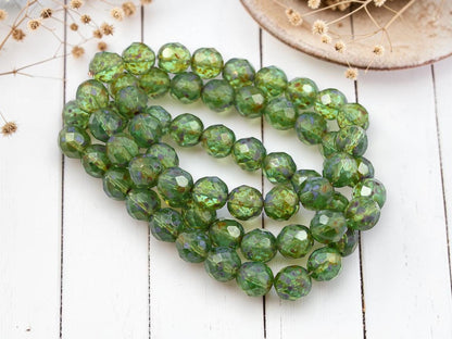 Czech Glass Beads - Fire Polished Beads - Round Beads - Faceted Beads - 8mm - 20pcs - (310)