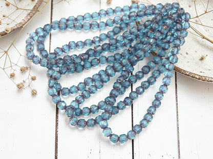 Picasso Beads - Cathedral Beads - Czech Glass Beads - Picasso Beads - Fire Polish Beads - 4mm - 40pcs - (3720)