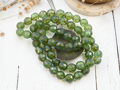 Czech Glass Beads - Fire Polished Beads - Round Beads - Faceted Beads - 8mm - 20pcs - (310)