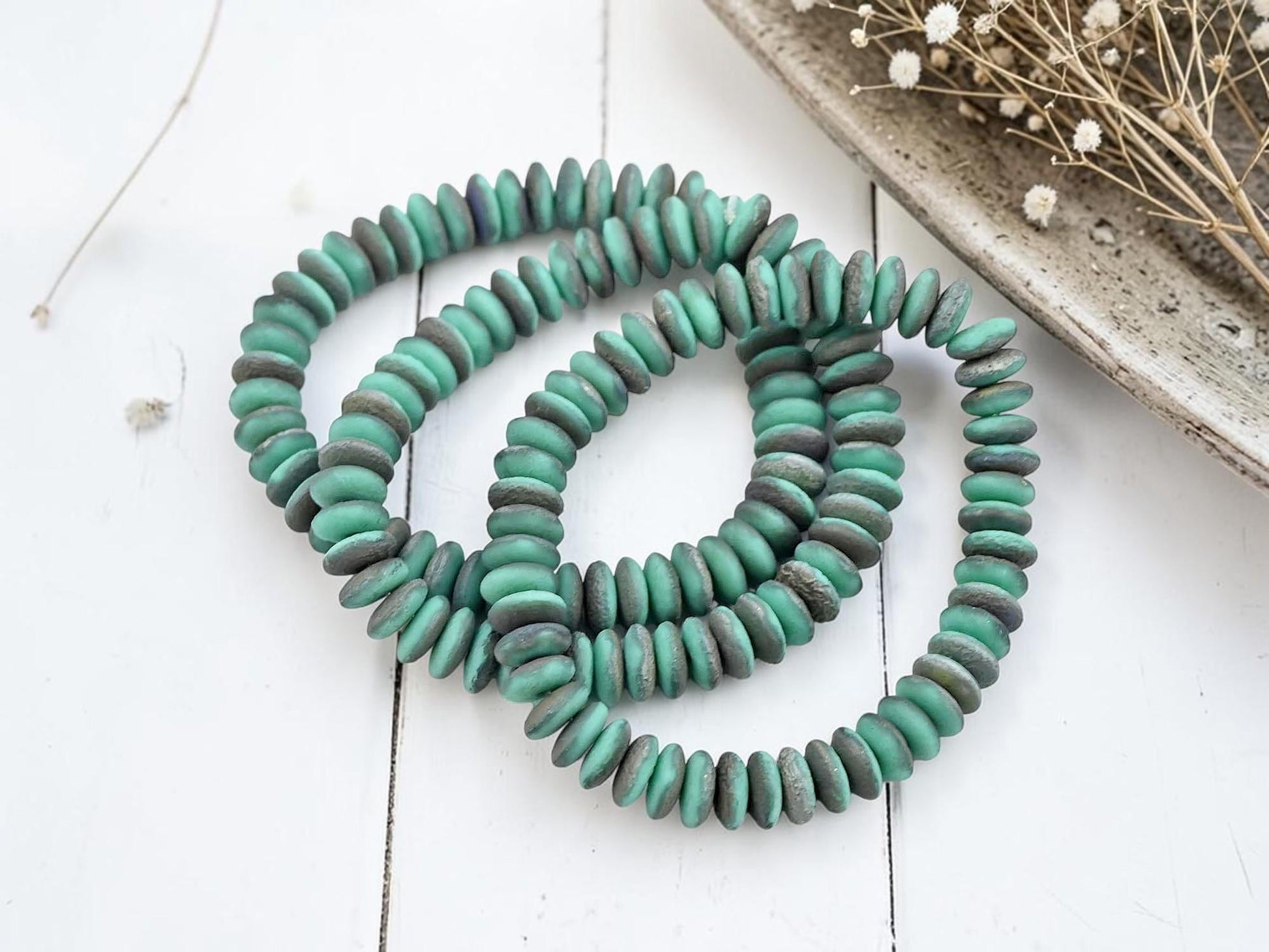 Picasso Beads - Disc Spacer - Czech Glass Beads - Rondelle Spacer - Rondelle Beads - 6x2mm - 50pcs - (3915)