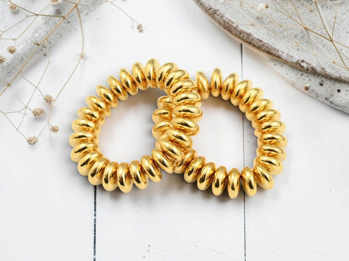 Czech Glass Beads - Rondelle Spacer - Gold Spacer Beads - Disc Spacer - Rondelle Beads - 6x2mm - 25pcs - (3890)
