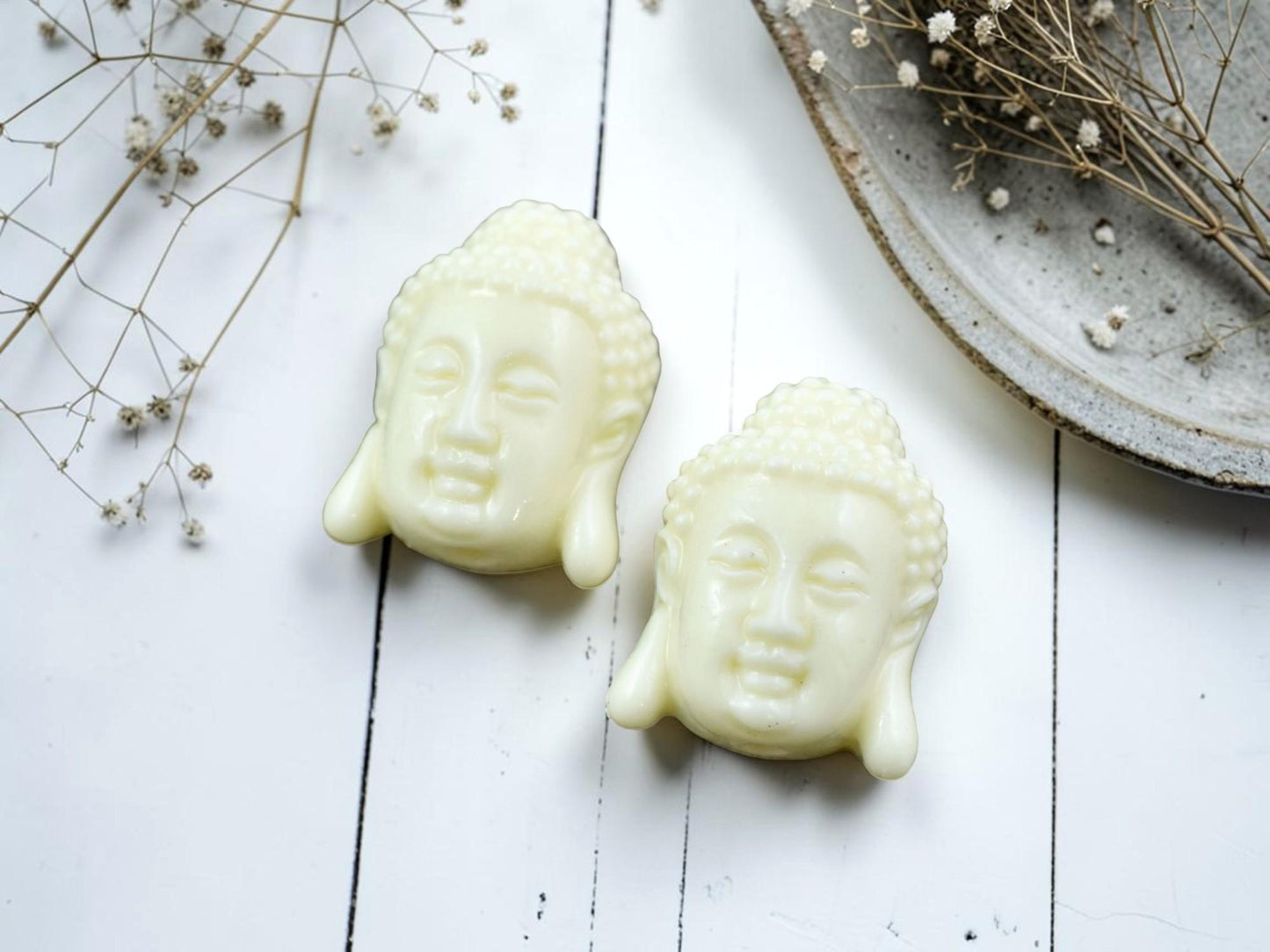 Buddha Beads - Mala Beads - Pendant Beads - Buddha Head Bead - Flat Back Beads - 20x15mm - 4pcs (2032)