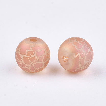 8mm Beads - Electroplated Beads - Chinese Glass - Round Beads - Bulk Glass Beads - 20pcs - (A571)