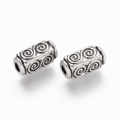 Metal Beads - Silver Beads - Tube Beads - Spacer Beads - Metal Spacers - 11x5mm - 50pcs - (A144)
