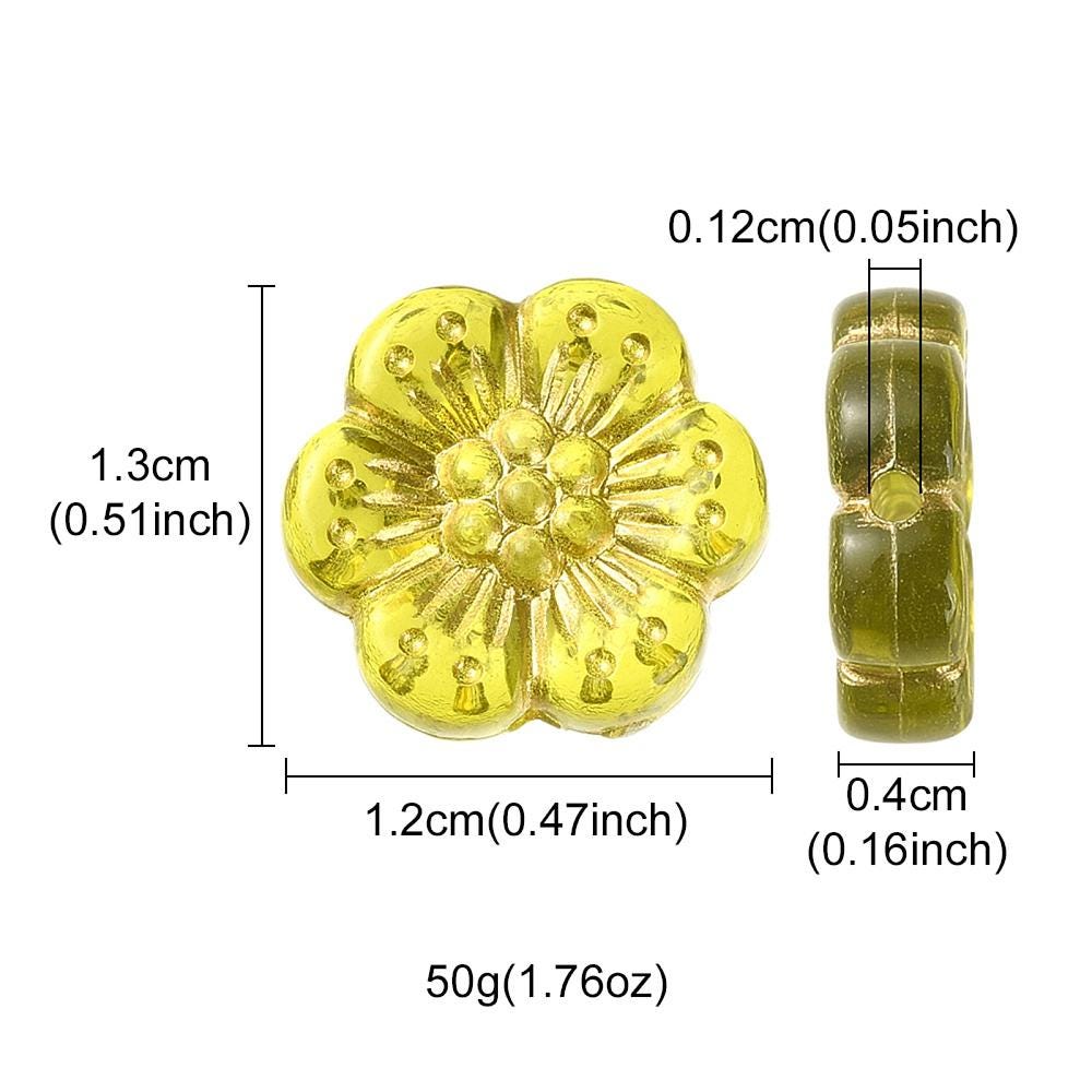 Flower Beads - Lightweight Beads - Acrylic Beads - 13mm - 20pcs - (754)