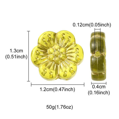 Flower Beads - Lightweight Beads - Acrylic Beads - 13mm - 20pcs - (754)