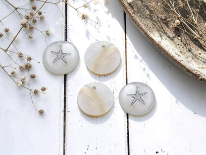Shell Charms - Starfish Charms - Beach Charms - 16mm - 10pcs - (4151)