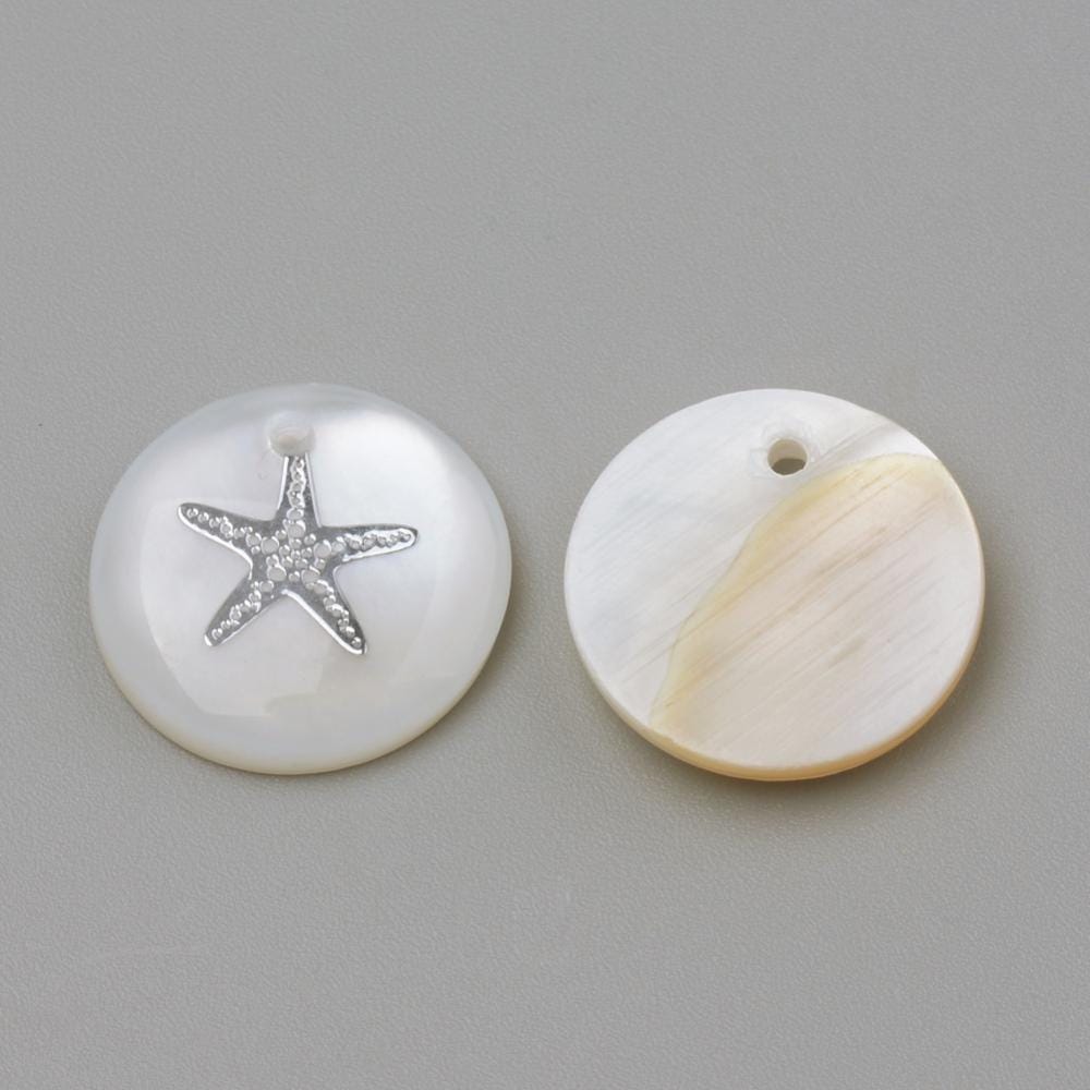Shell Charms - Starfish Charms - Beach Charms - 16mm - 10pcs - (4151)