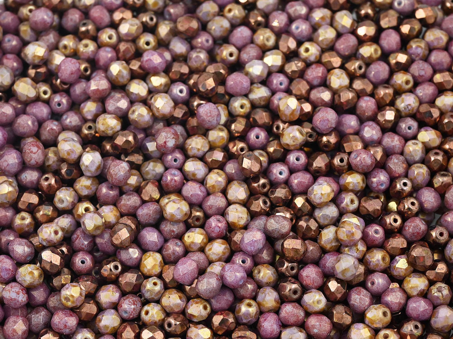 Fire Polished Beads - Czech Glass Beads - Round Beads - Bead Mix - 6mm - 25pcs - (A674)