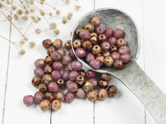 Fire Polished Beads - Czech Glass Beads - Round Beads - Bead Mix - 6mm - 25pcs - (A674)