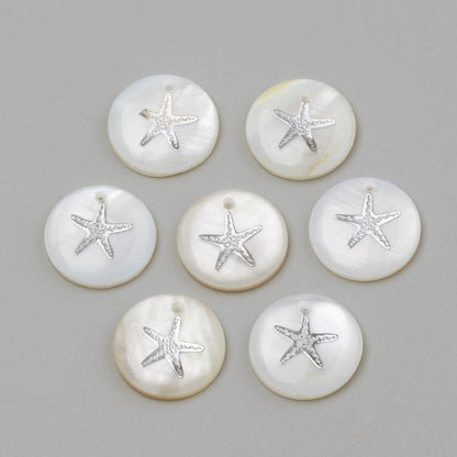 Shell Charms - Starfish Charms - Beach Charms - 16mm - 10pcs - (4151)
