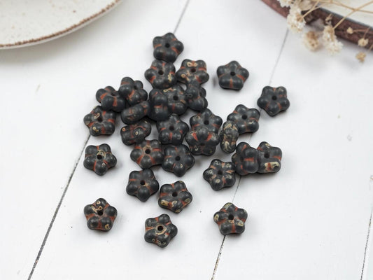 Daisy Spacers - Daisy Beads - Czech Glass Beads - Rondelle Beads - Spacer Beads - 7x3mm - 50pcs - (1774)