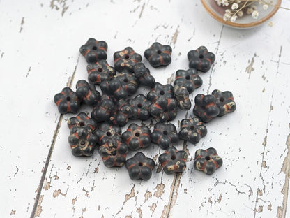 Daisy Spacers - Daisy Beads - Czech Glass Beads - Rondelle Beads - Spacer Beads - 7x3mm - 50pcs - (1774)