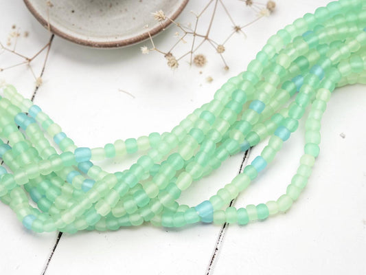 Indonesian Recycled Java Glass Beads - 4-6mm - 24" Strand - (2909)
