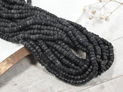 Indonesian Eco-Friendly Recycled Glass Heishi Rondelle Beads - 6x3mm - 20" Strand - (267)