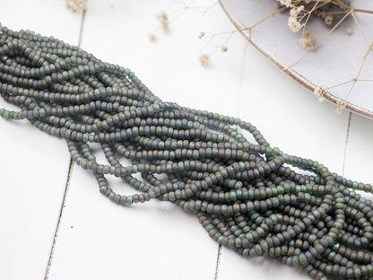 Picasso Seed Beads - Aged Picasso Beads - Czech Glass Beads - Size 6 Seed Beads - 6/0 - 22" Strand - (A102)