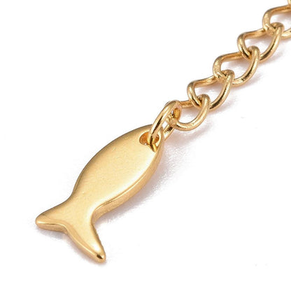 Chain Extenders - Gold Chain - Chain Extender Gold - 10pc - 60mm - (1253)