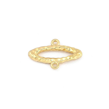Connector Charms - Metal Connectors - Gold Connectors - 20x13mm - 8pcs - (2662)