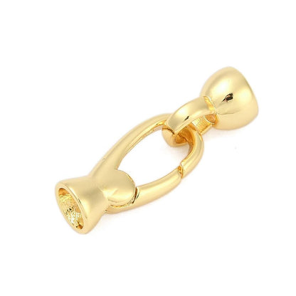 Metal Clasps - Trigerless Clasp - Gold Clasp - Cord Ends - 2pcs - 25x12mm