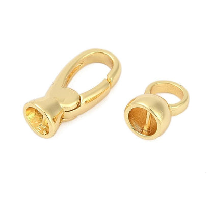 Metal Clasps - Trigerless Clasp - Gold Clasp - Cord Ends - 2pcs - 25x12mm