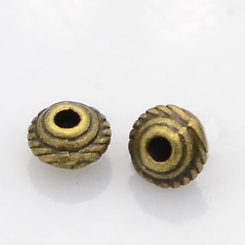 Metal Beads - Bronze Spacers - Bronze Beads - Disc Spacers - Silver Spacer Beads - Metal Spacer Beads - 5x3mm - 250pcs - (A675)