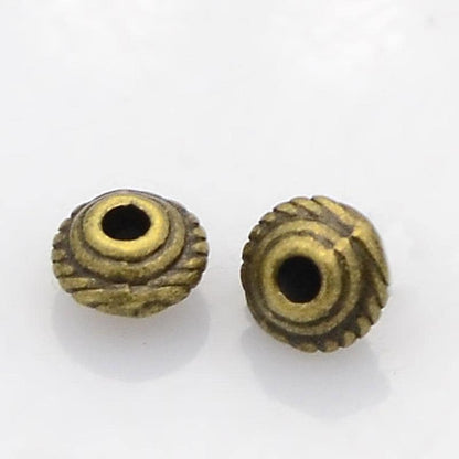 Metal Beads - Bronze Spacers - Bronze Beads - Disc Spacers - Silver Spacer Beads - Metal Spacer Beads - 5x3mm - 250pcs - (A675)