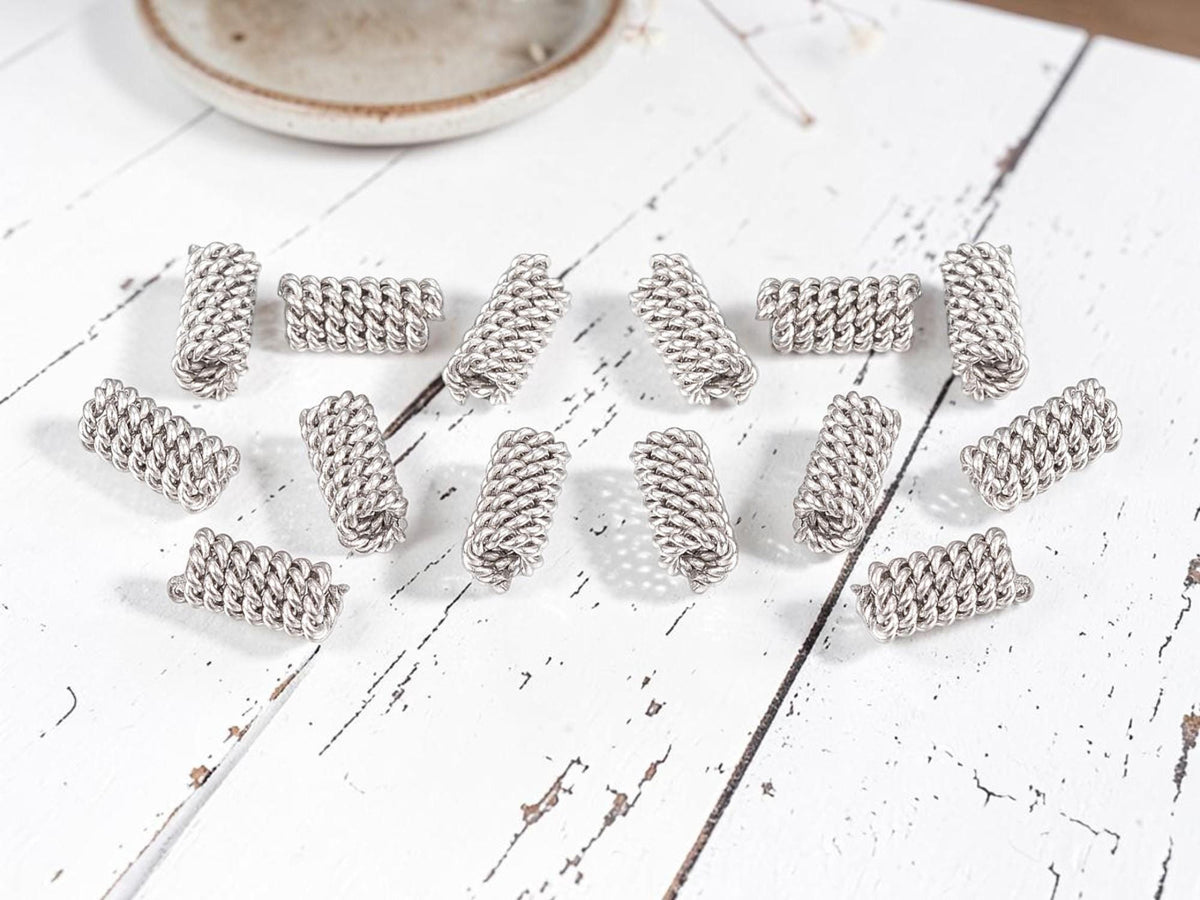 Silver Spacer Beads - Antique Silver Spacers - Metal Spacers - Metal Beads - Spacer Beads - 25pcs - 10x5mm - (A682)