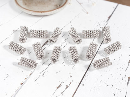 Silver Spacer Beads - Antique Silver Spacers - Metal Spacers - Metal Beads - Spacer Beads - 25pcs - 10x5mm - (A682)