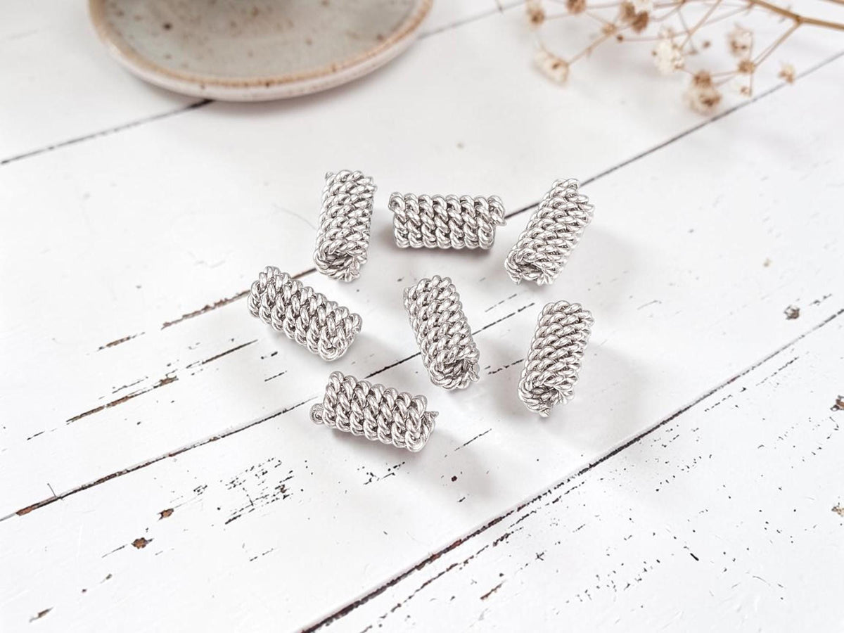 Silver Spacer Beads - Antique Silver Spacers - Metal Spacers - Metal Beads - Spacer Beads - 25pcs - 10x5mm - (A682)