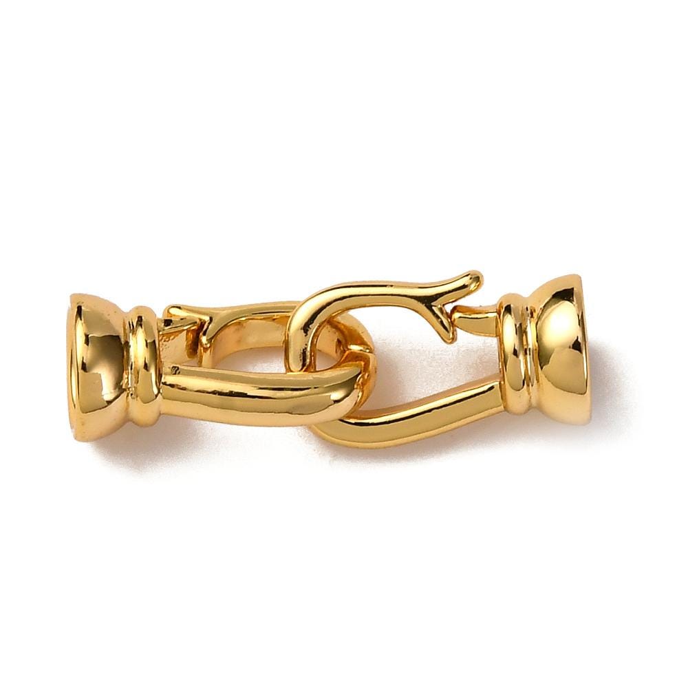 Metal Clasps - Fold Over Clasp - Gold Clasp - Cord Ends - 22x7mm - (5845)