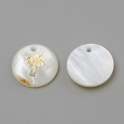Shell Charms - Turtle Charms - Sealife Charms - Beach Charms - 16mm - 10pcs - (487)