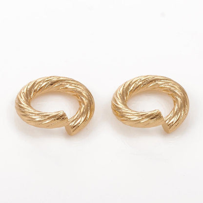 Open Jump Rings - Twisted Jump Rings - Metal Jump Rings - 12 Gauge - 10mm - 25pcs