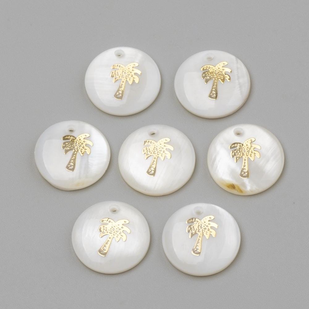Shell Charms - Turtle Charms - Sealife Charms - Beach Charms - 16mm - 10pcs - (487)