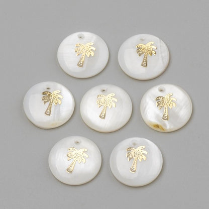 Shell Charms - Turtle Charms - Sealife Charms - Beach Charms - 16mm - 10pcs - (487)