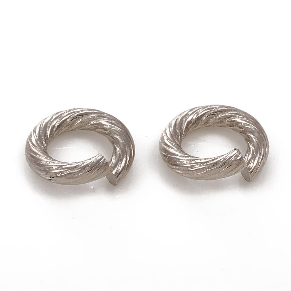Open Jump Rings - Twisted Jump Rings - Metal Jump Rings - 12 Gauge - 10mm - 25pcs