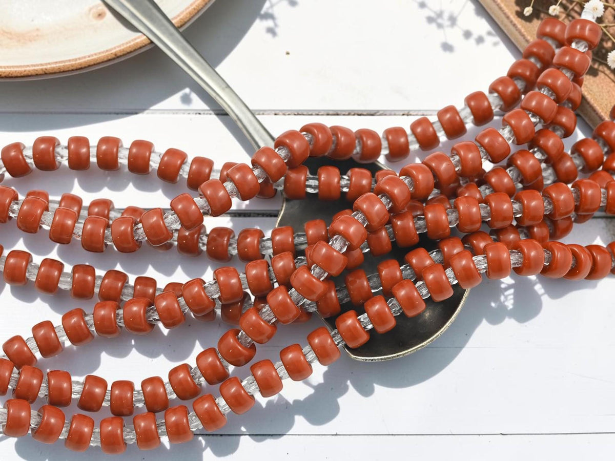 Czech Glass Old Stock Large Hole Crow Beads - 6mm - 27pcs (A466)