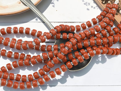 Czech Glass Old Stock Large Hole Crow Beads - 6mm - 27pcs (A466)