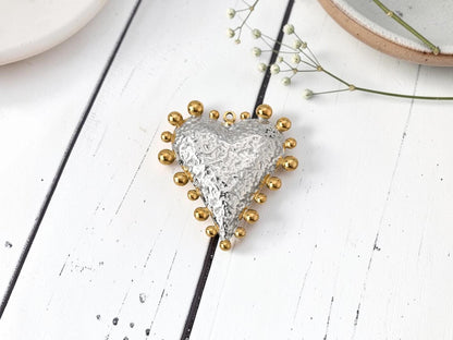 Stainless Steel Hammered Heart Pendants - 42x37mm - 2pc - Choose Your Color