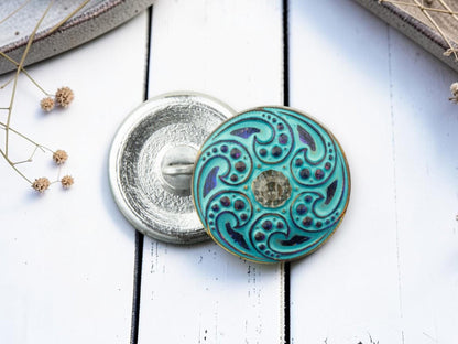 Czech Glass Buttons - Shank Buttons - Handmade Button - 18mm - (167) 1pcs