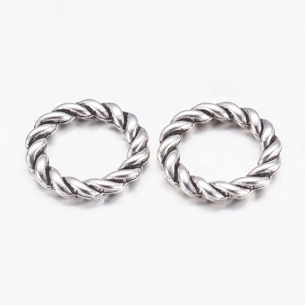 19mm Twisted Closed Linking Rings - 12 Gauge - 20pcs - Choose Your Color