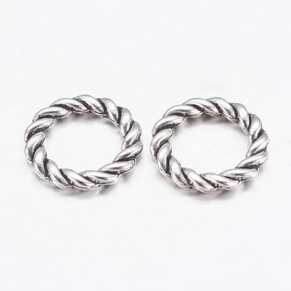 19mm Twisted Closed Linking Rings - 12 Gauge - 20pcs - Choose Your Color