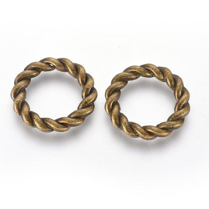 19mm Twisted Closed Linking Rings - 12 Gauge - 20pcs - Choose Your Color