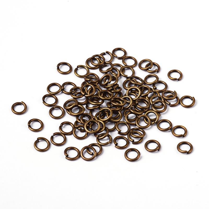 Antique Bronze Plated Brass Open Jump Rings - 5mm 6mm or 8mm
