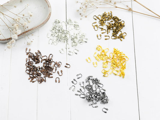 Plated Brass Wire Guardian Protectors - 5x4mm - 100pcs - Choose Your Color