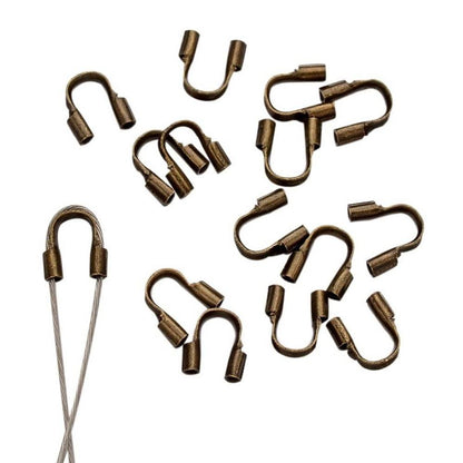 Plated Brass Wire Guardian Protectors - 5x4mm - 100pcs - Choose Your Color