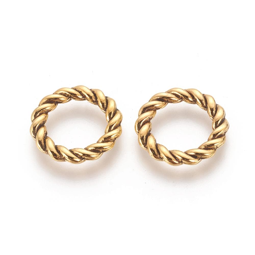 19mm Twisted Closed Linking Rings - 12 Gauge - 20pcs - Choose Your Color