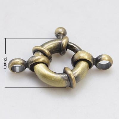 Antique Bronze Sailor Spring Ring Clasps - 2pc - Choose Your Size