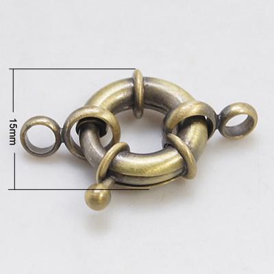 Antique Bronze Sailor Spring Ring Clasps - 2pc - Choose Your Size